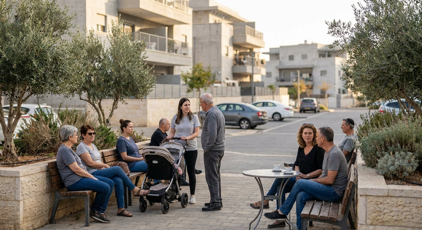 Community gathering in Tirat Carmel