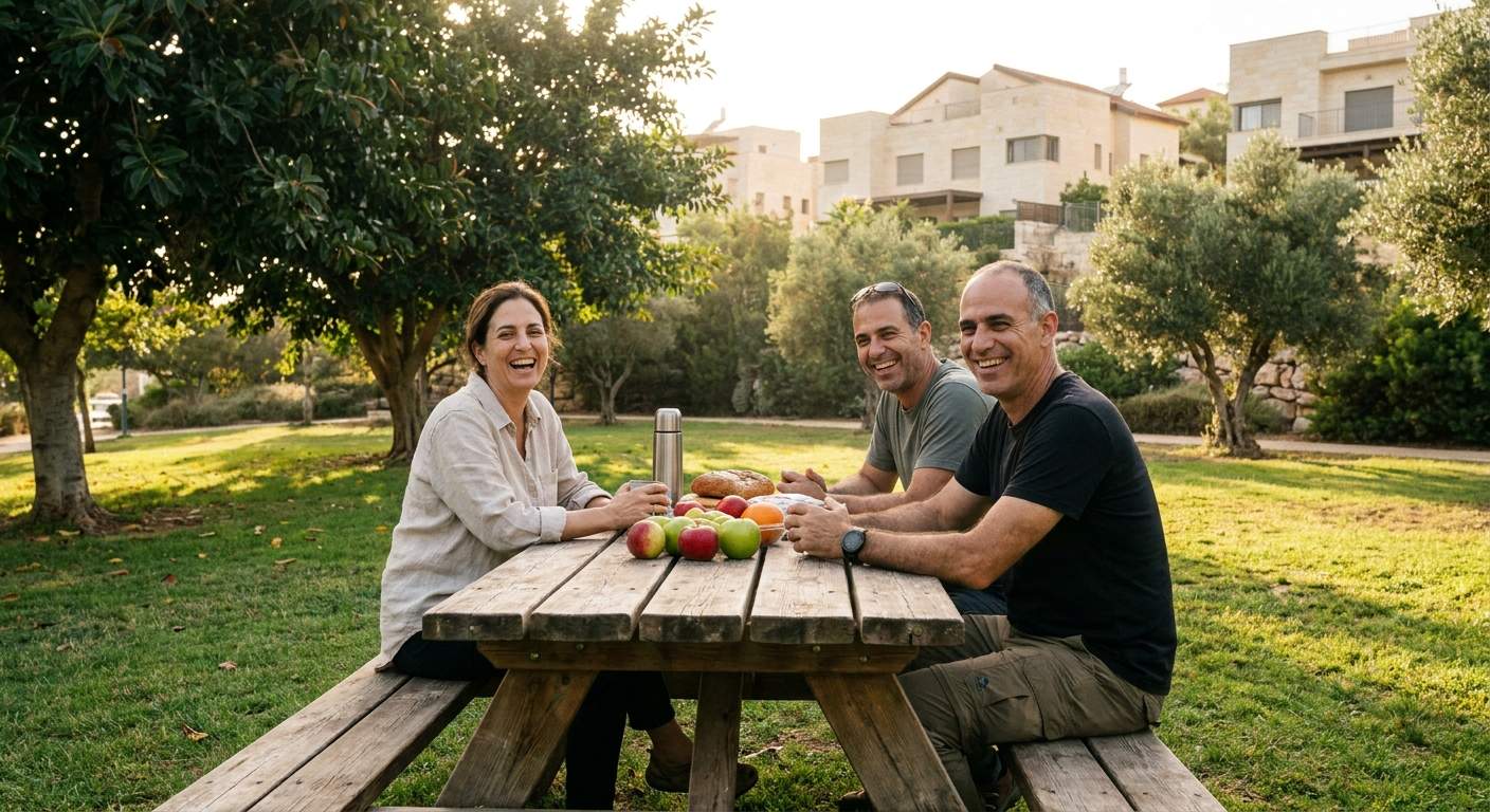 People enjoying outdoor activities in Kiryat Haim