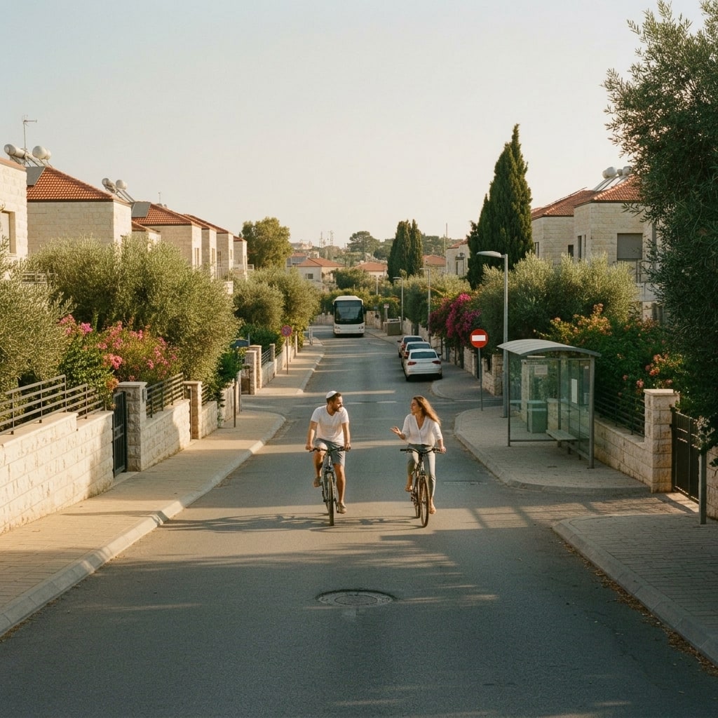 Quiet residential street in Bet She'an