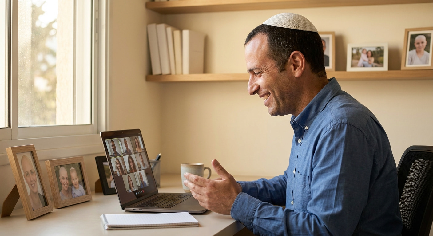 Remote worker in home office