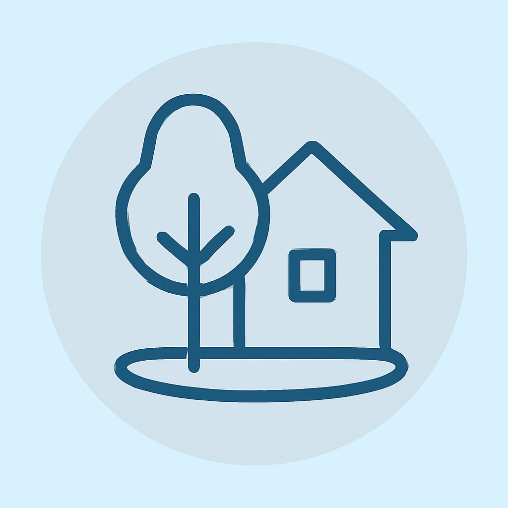 Nature icon representing open spaces