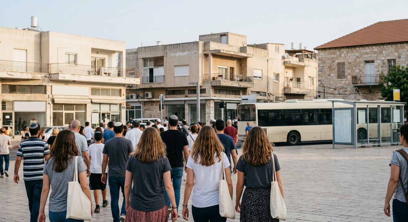Community gathering in Tzur Yigal