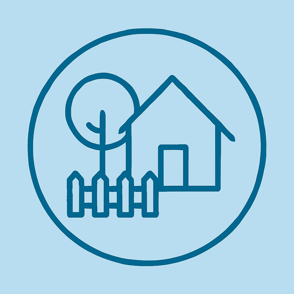 Icon representing space and privacy