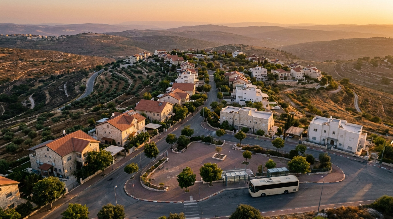 Scenic view of Tekoa in Judea & Samaria