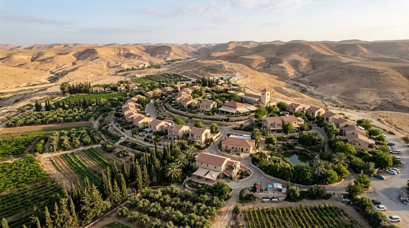 A scenic view of Neot Smadar in Southern District