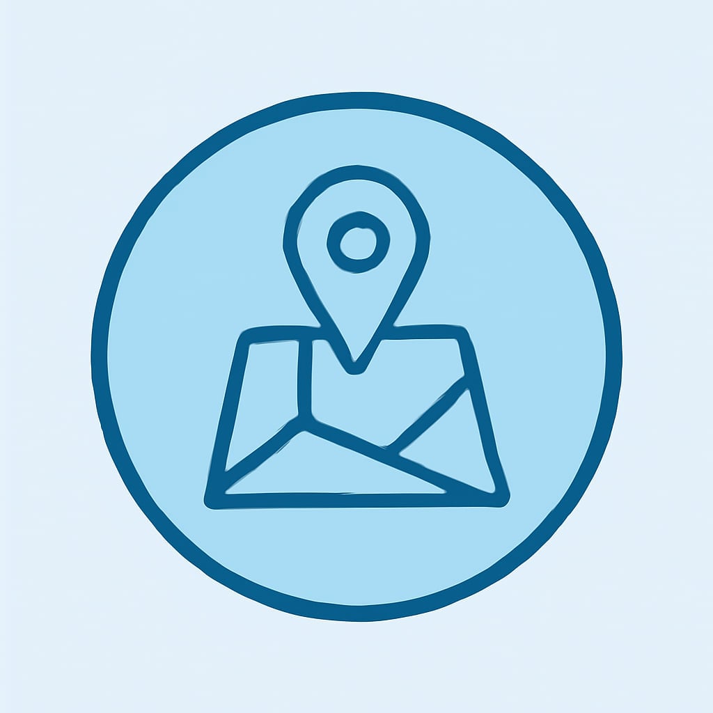 Icon representing practical location