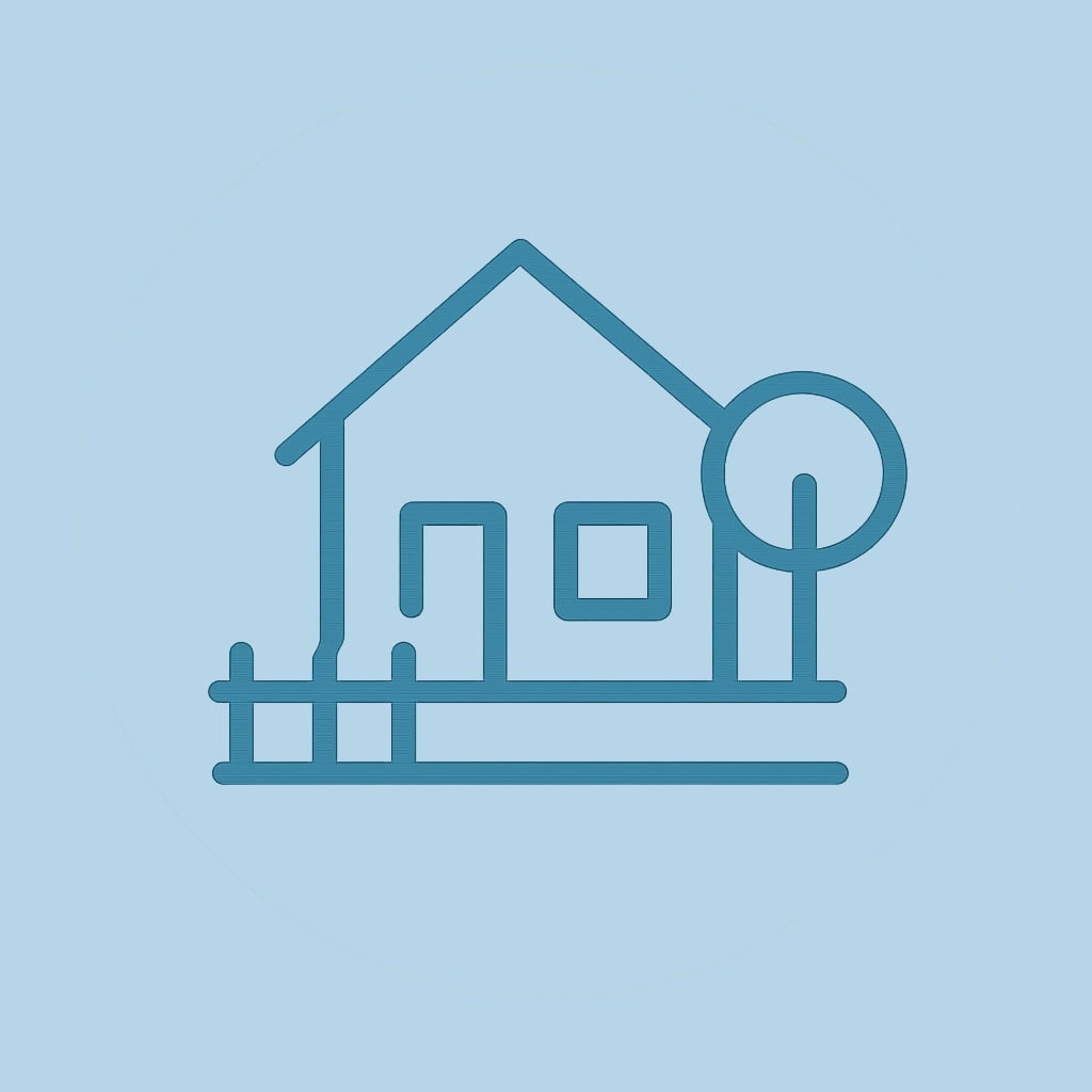Icon representing space and privacy