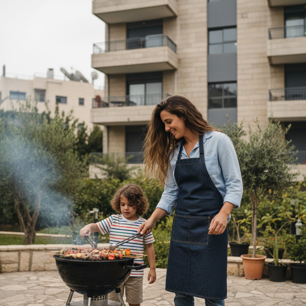 Family enjoying life in Kfar Netter