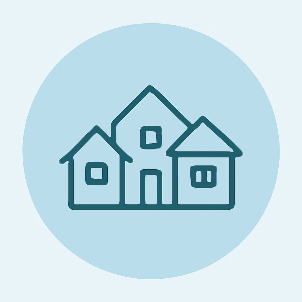 Icon representing diverse property types