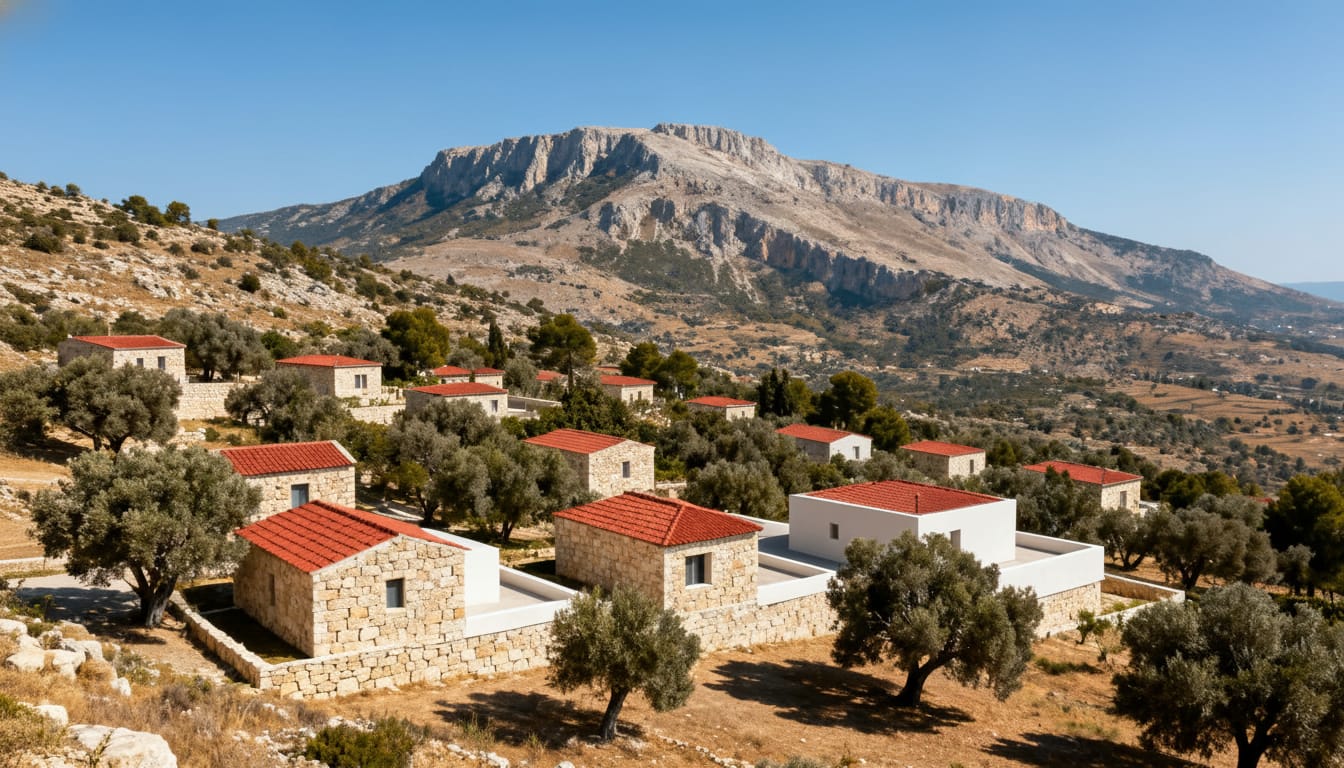 Scenic view of Einav in Judea & Samaria