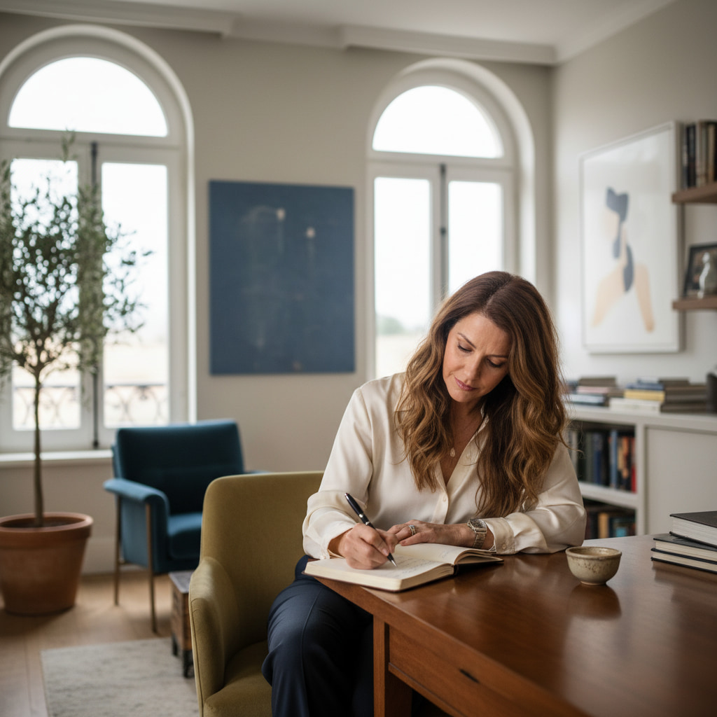 Remote worker in a home office in Hermesh