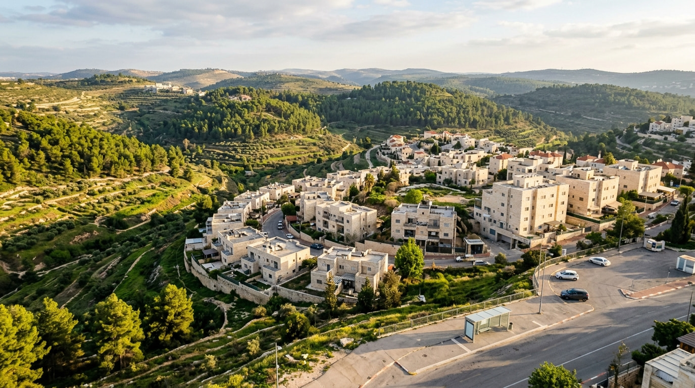 Scenic view of Mevasseret Ziyyon in Jerusalem District