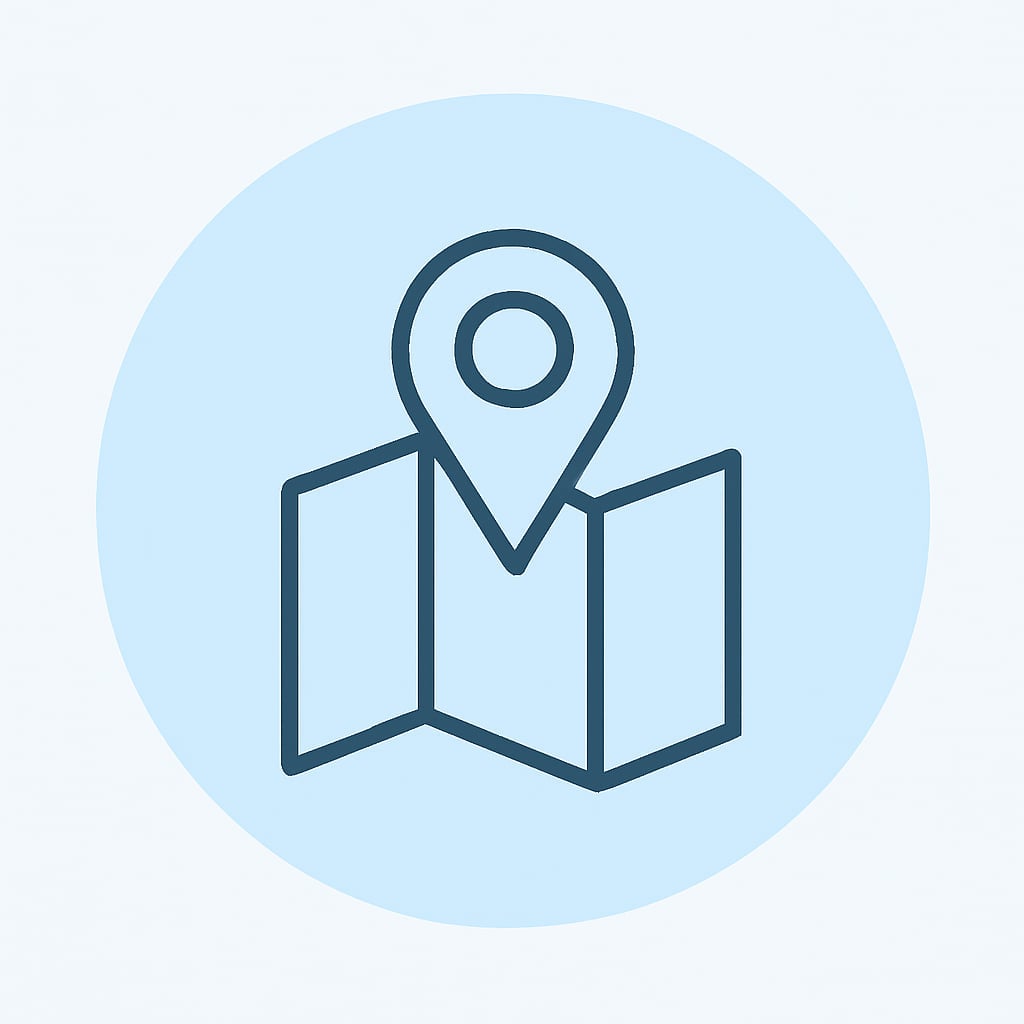 Icon representing practical location