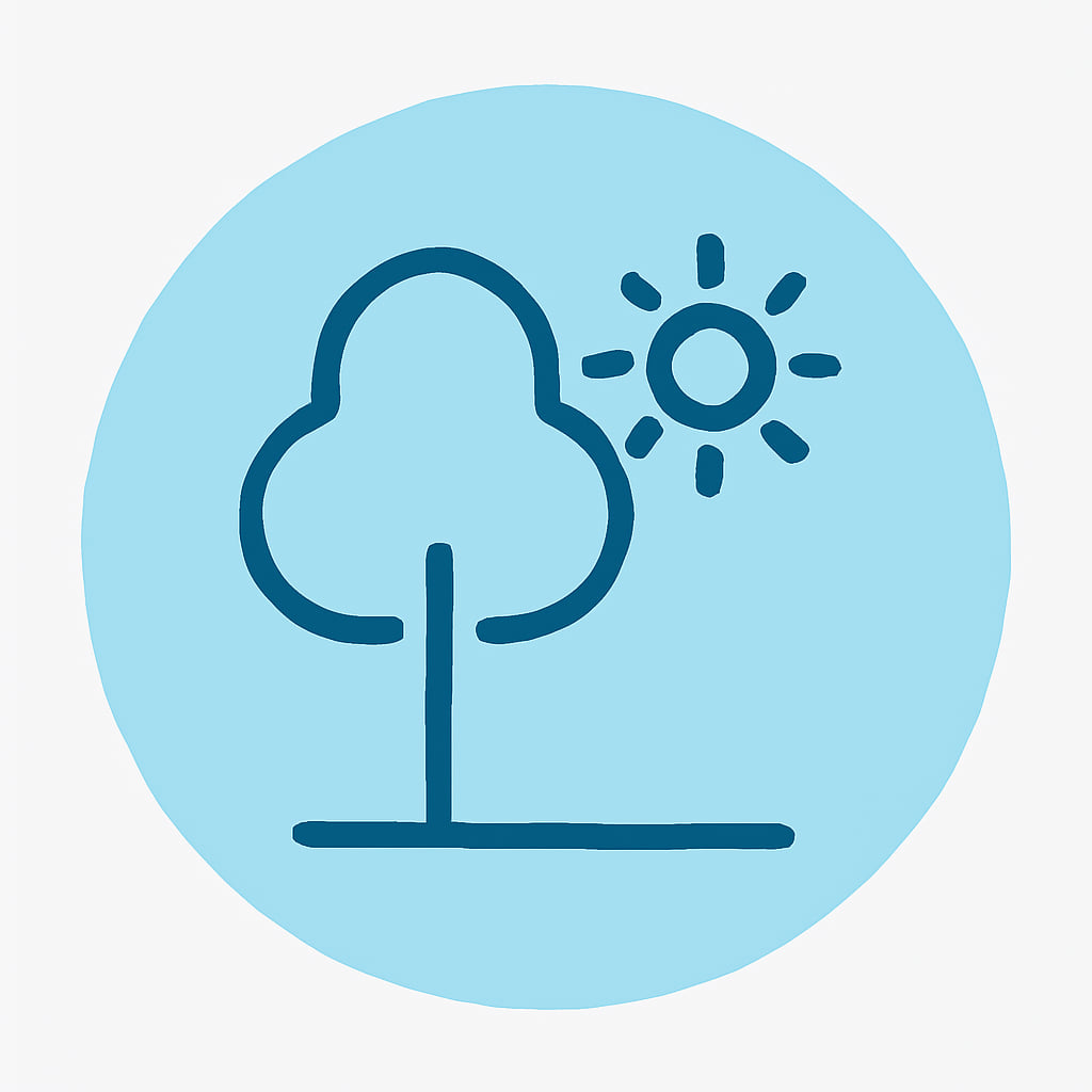 Nature icon representing space