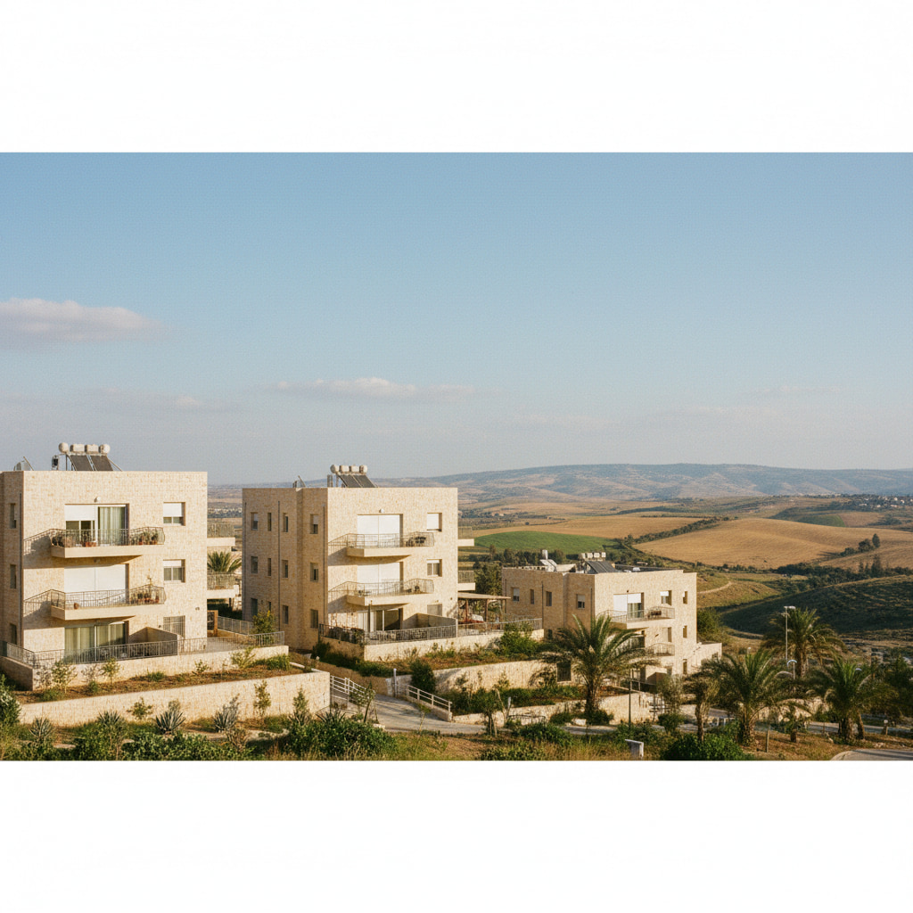Scenic view of Psagot in Judea & Samaria