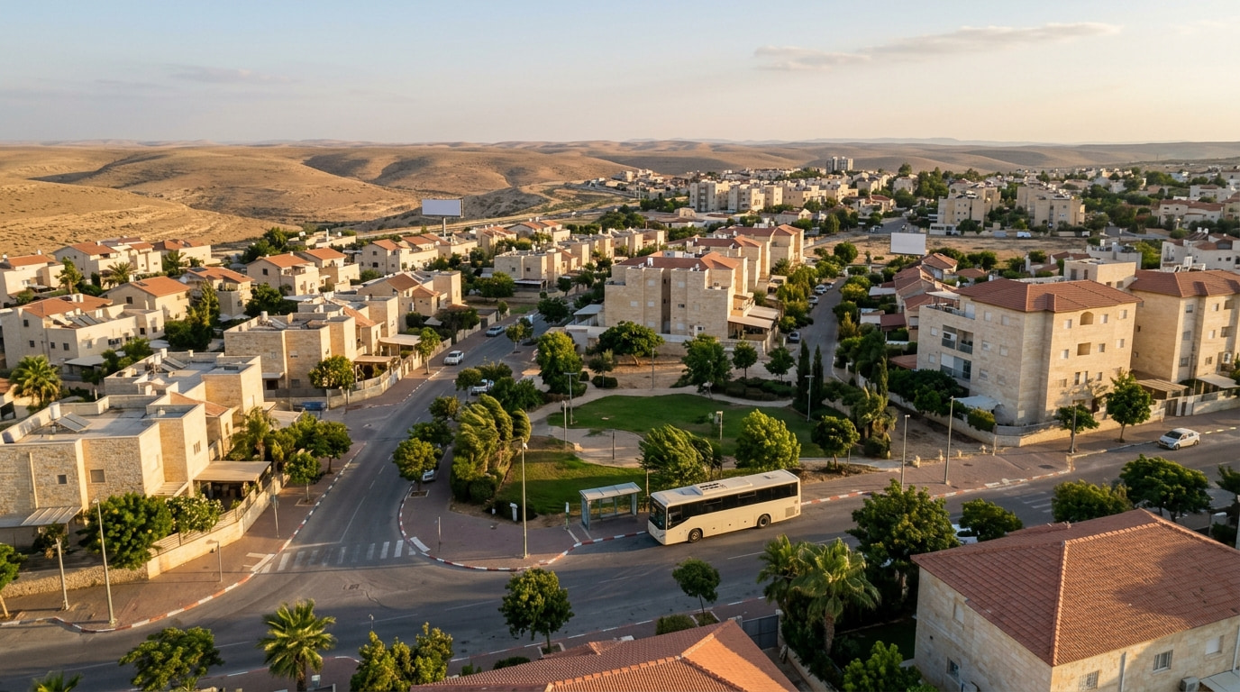 A scenic view of Ofakim in the Southern District