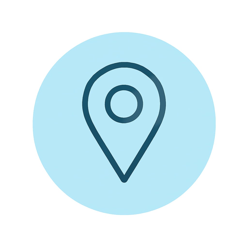 Location icon representing practicality