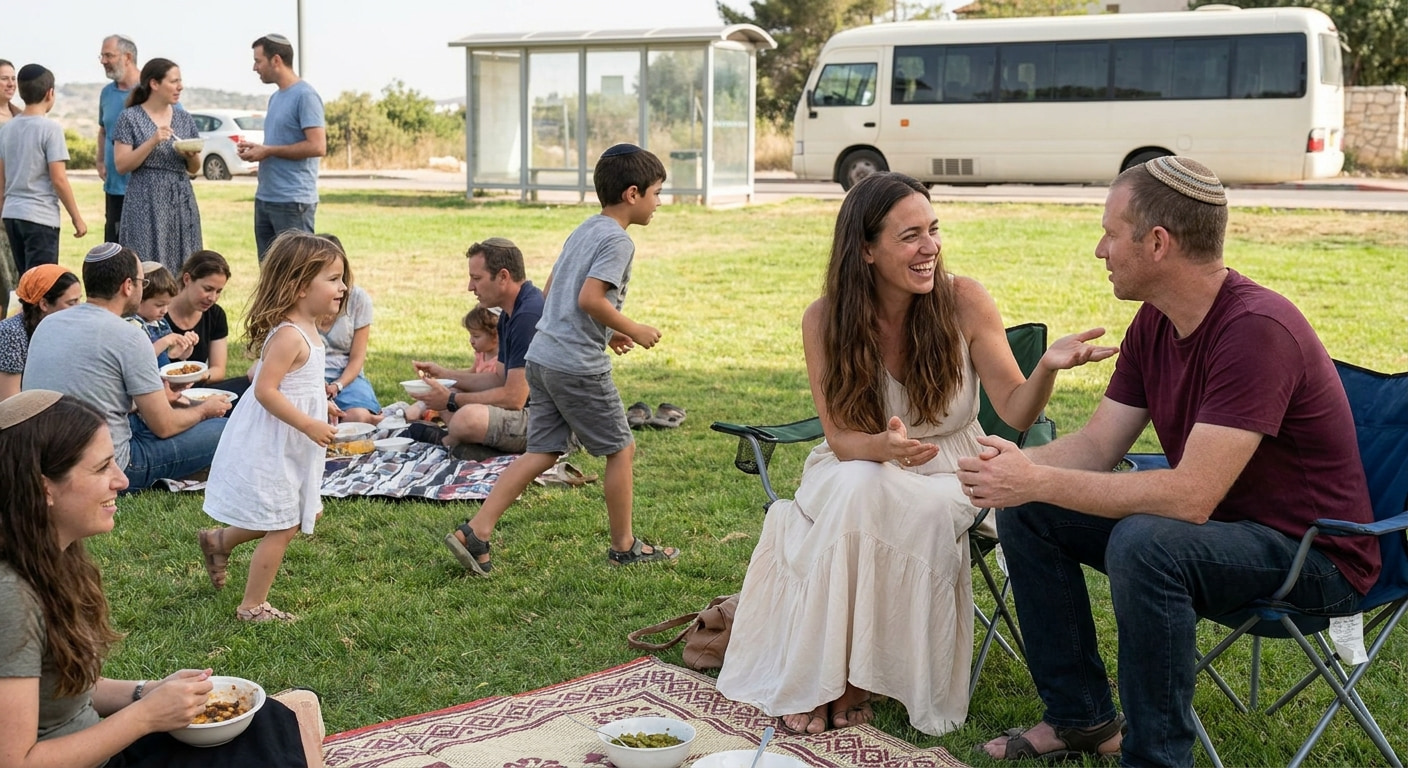 Community gathering in Tekoa