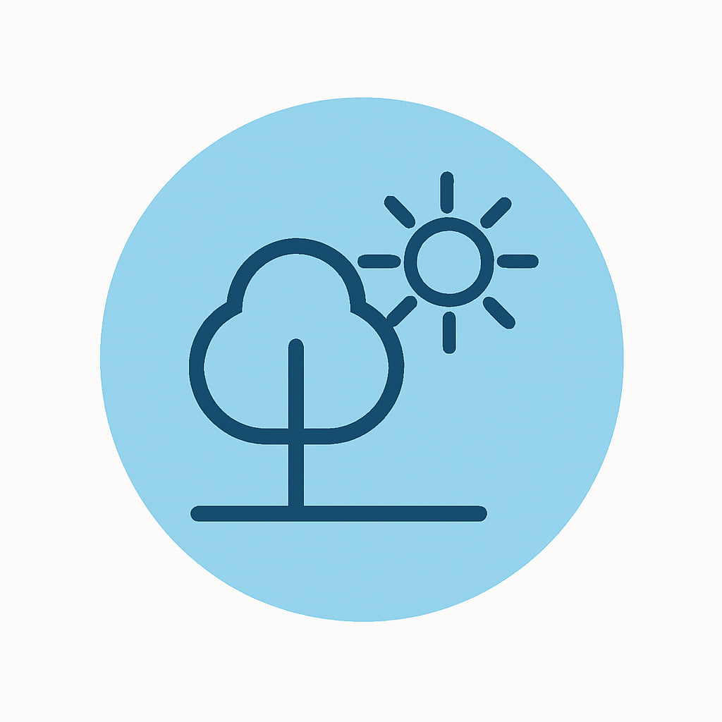 Icon representing nature and space