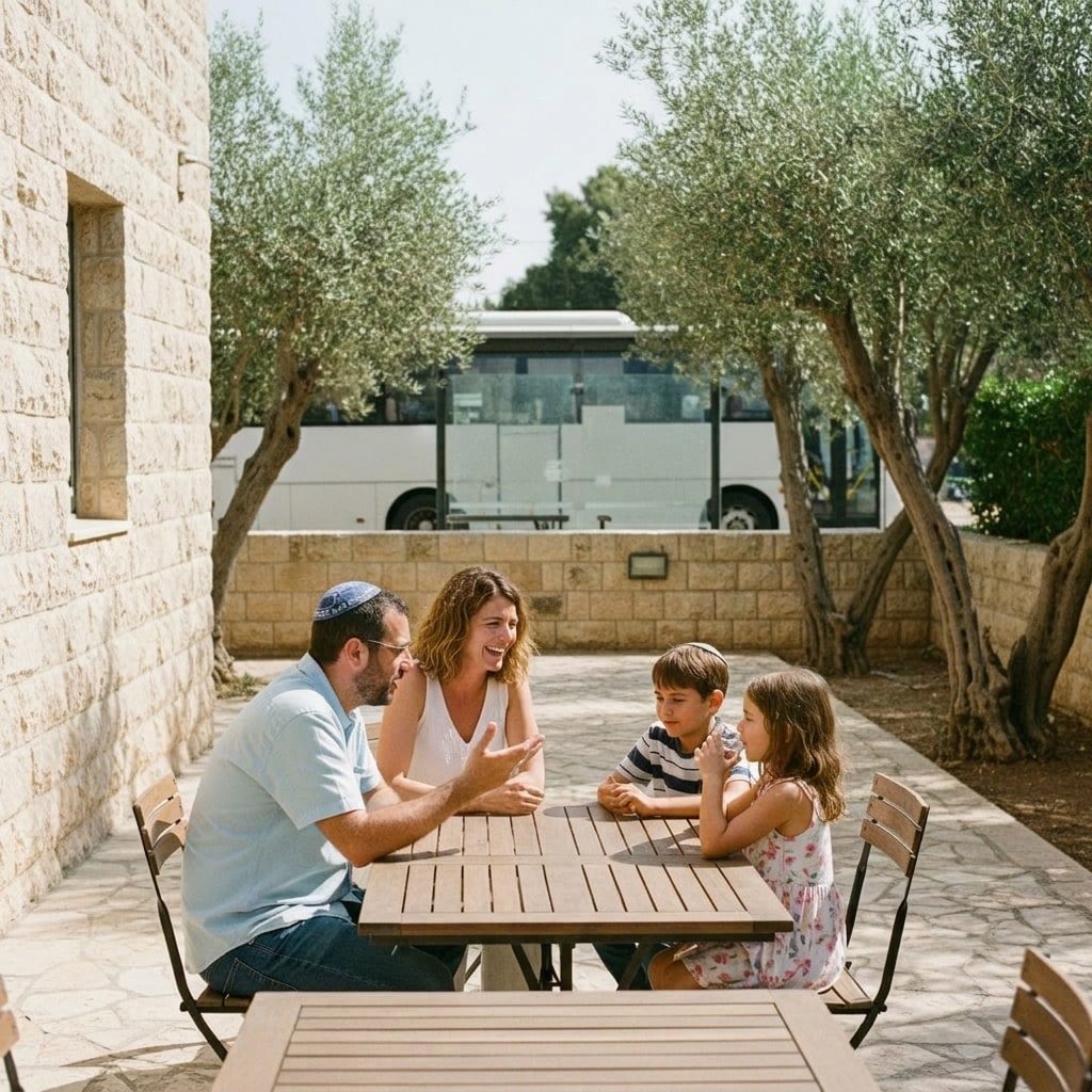 Family enjoying a day in Beer Sheva