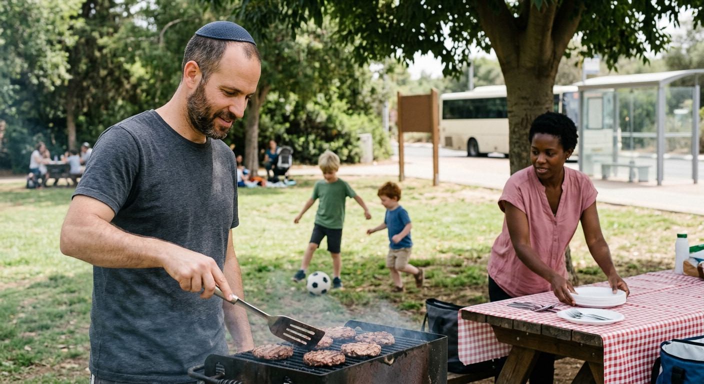 A family enjoying life in Tal Shahar