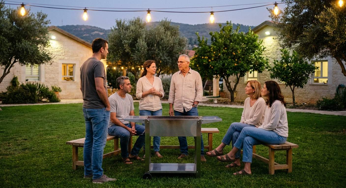 Community gathering in Givat Shmuel