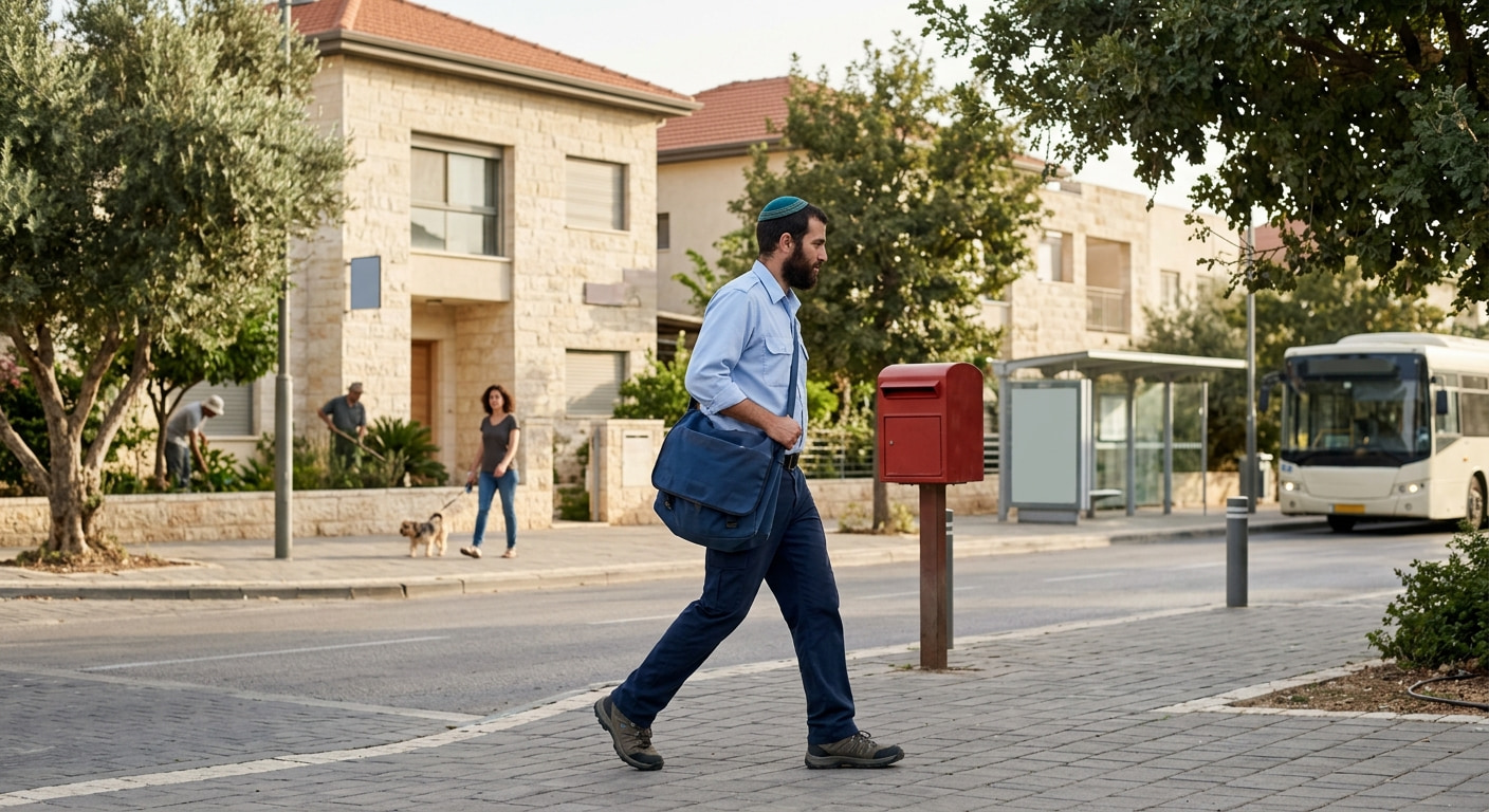Quiet residential street in Yad Binyamin