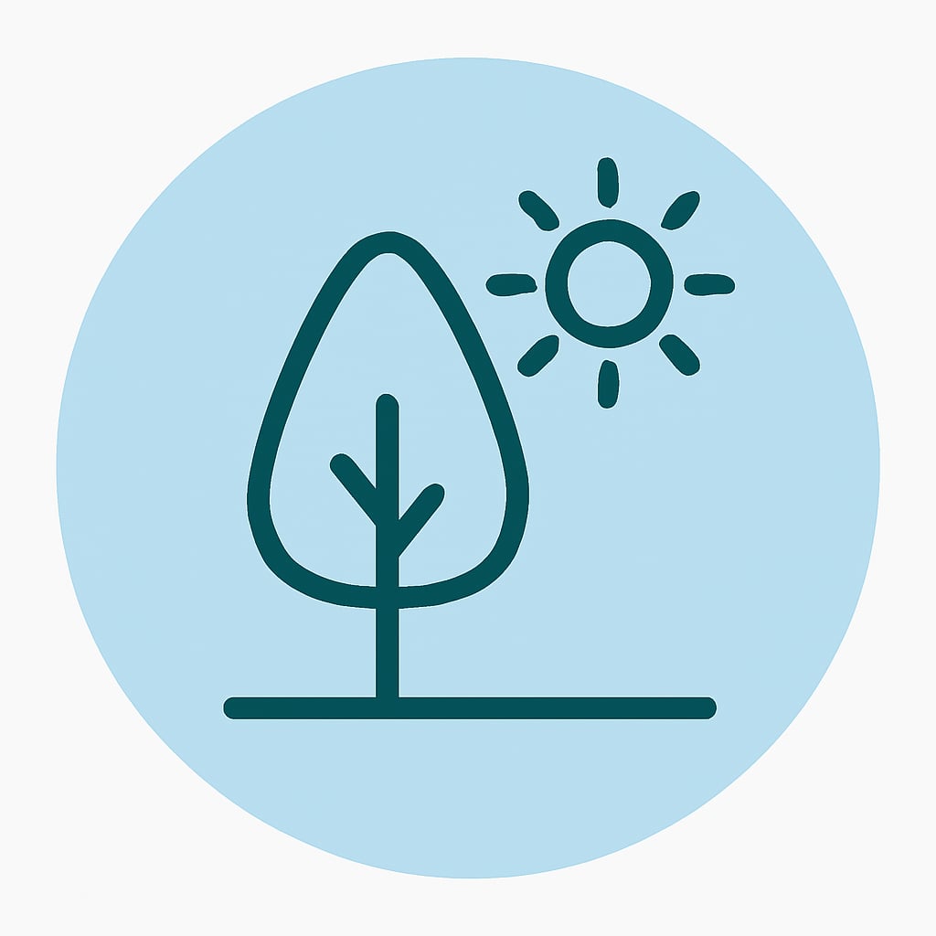 Nature icon representing open spaces