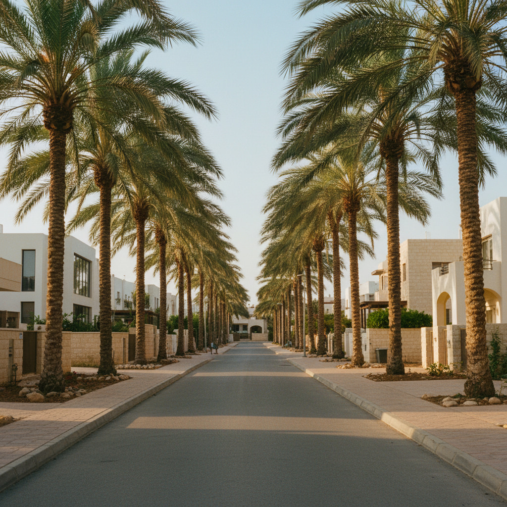 Quiet streets in Ein Yahav
