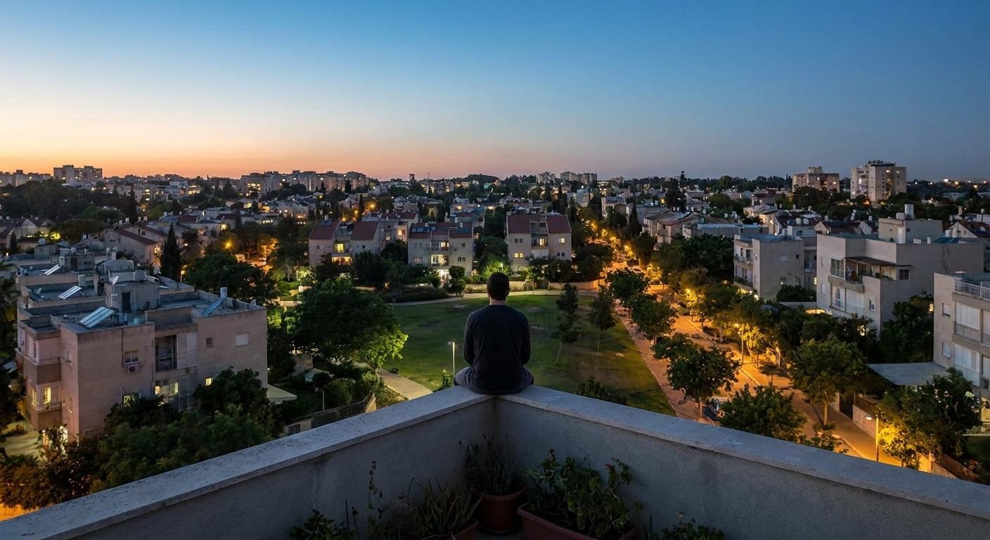 Quiet residential street in Ramat HaSharon