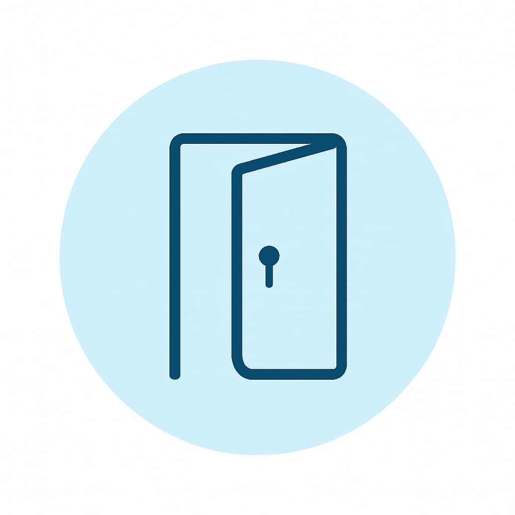 Icon representing space and privacy