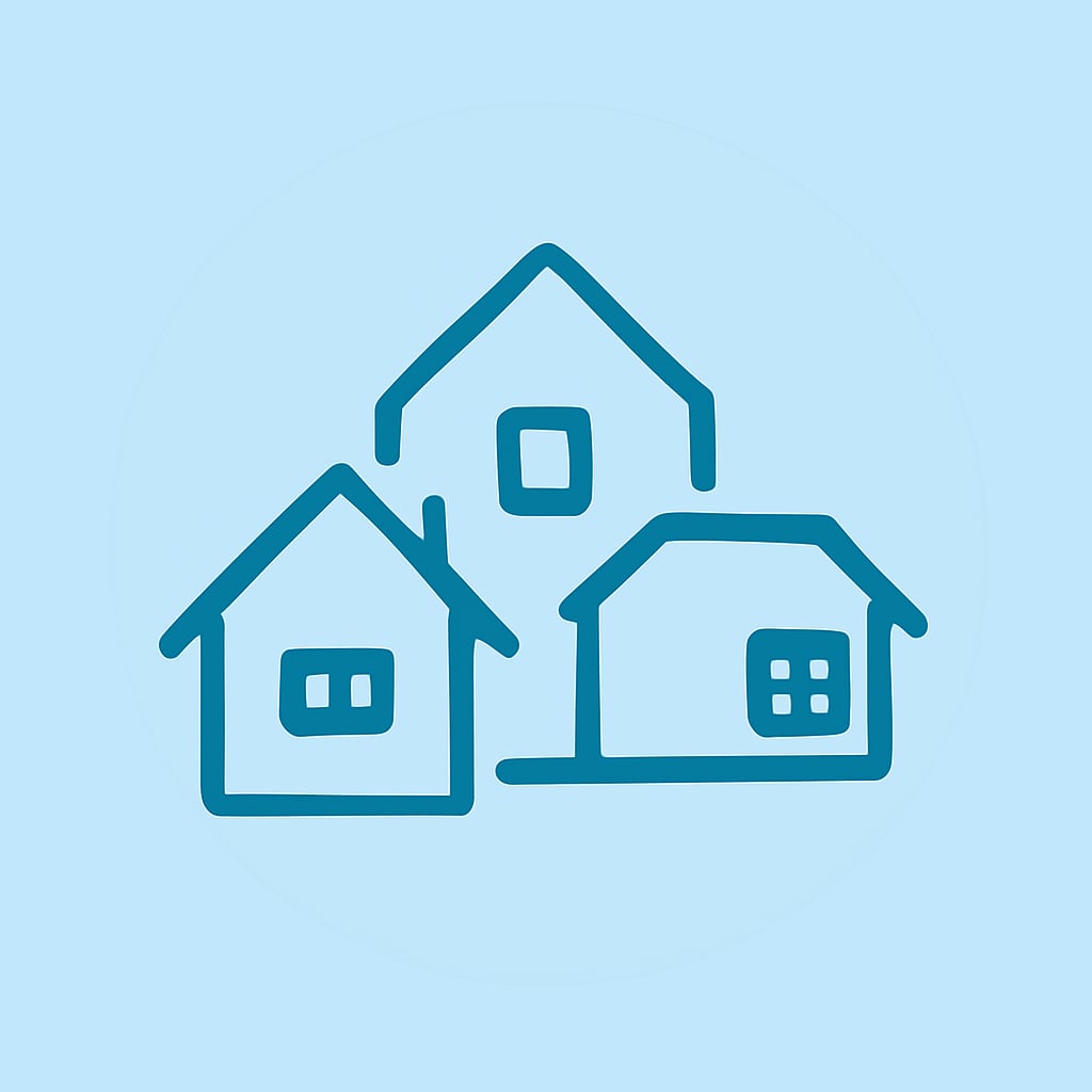 Property types icon representing diversity