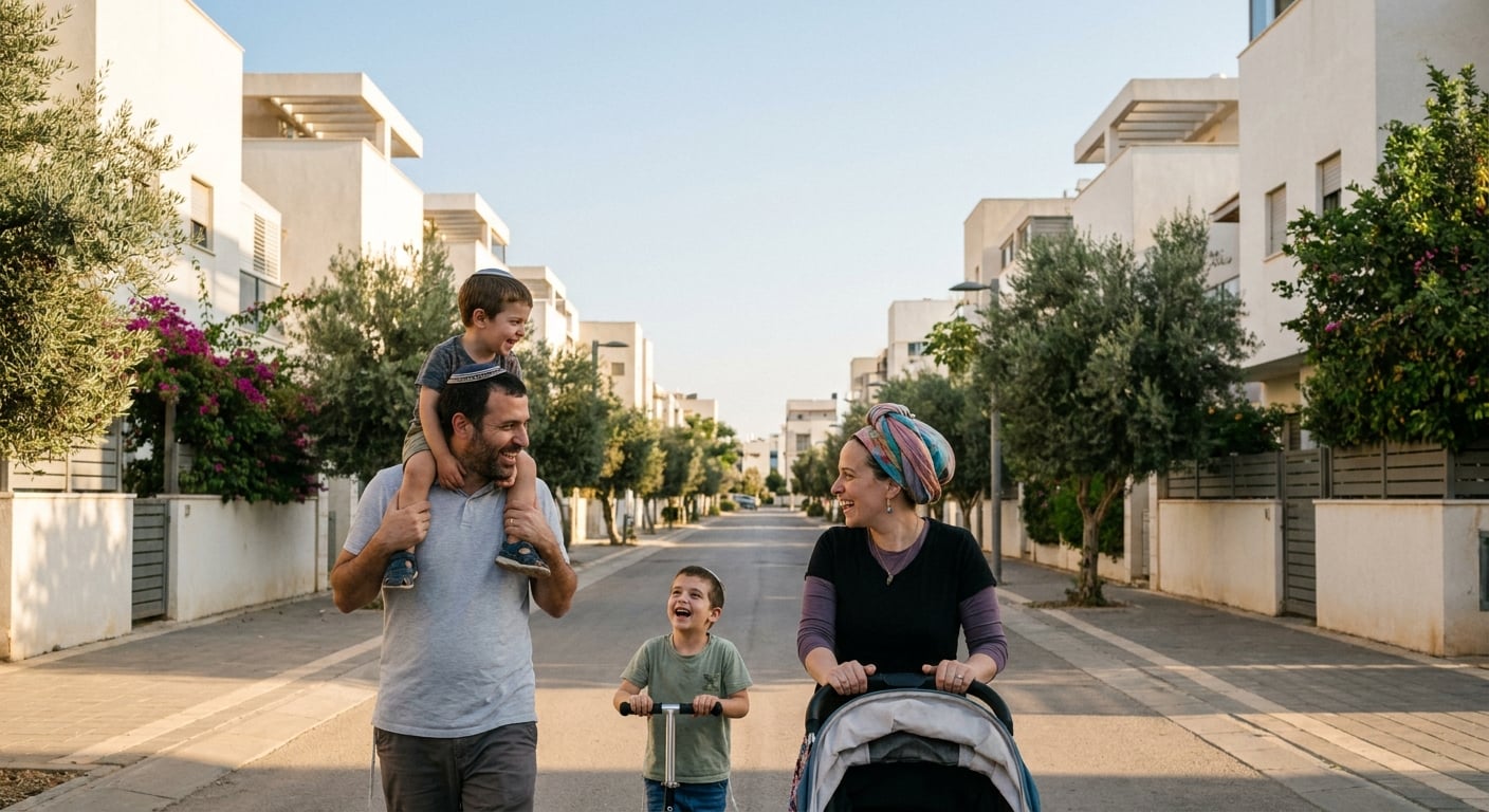 Family enjoying a park in Kfar Saba
