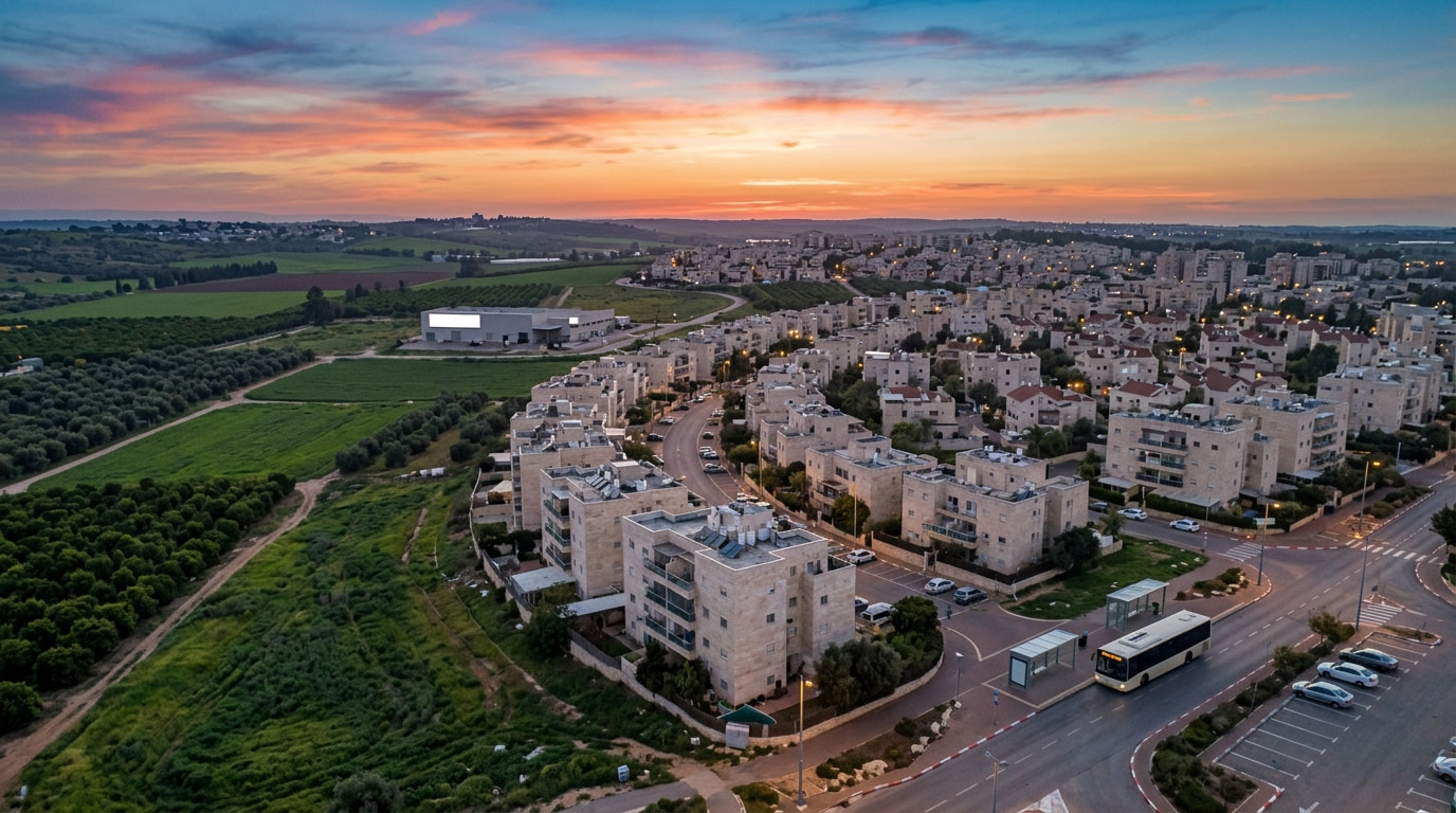 A scenic view of Yehud in Central District