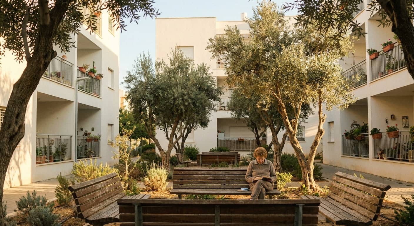 Quiet street scene in Azrikam