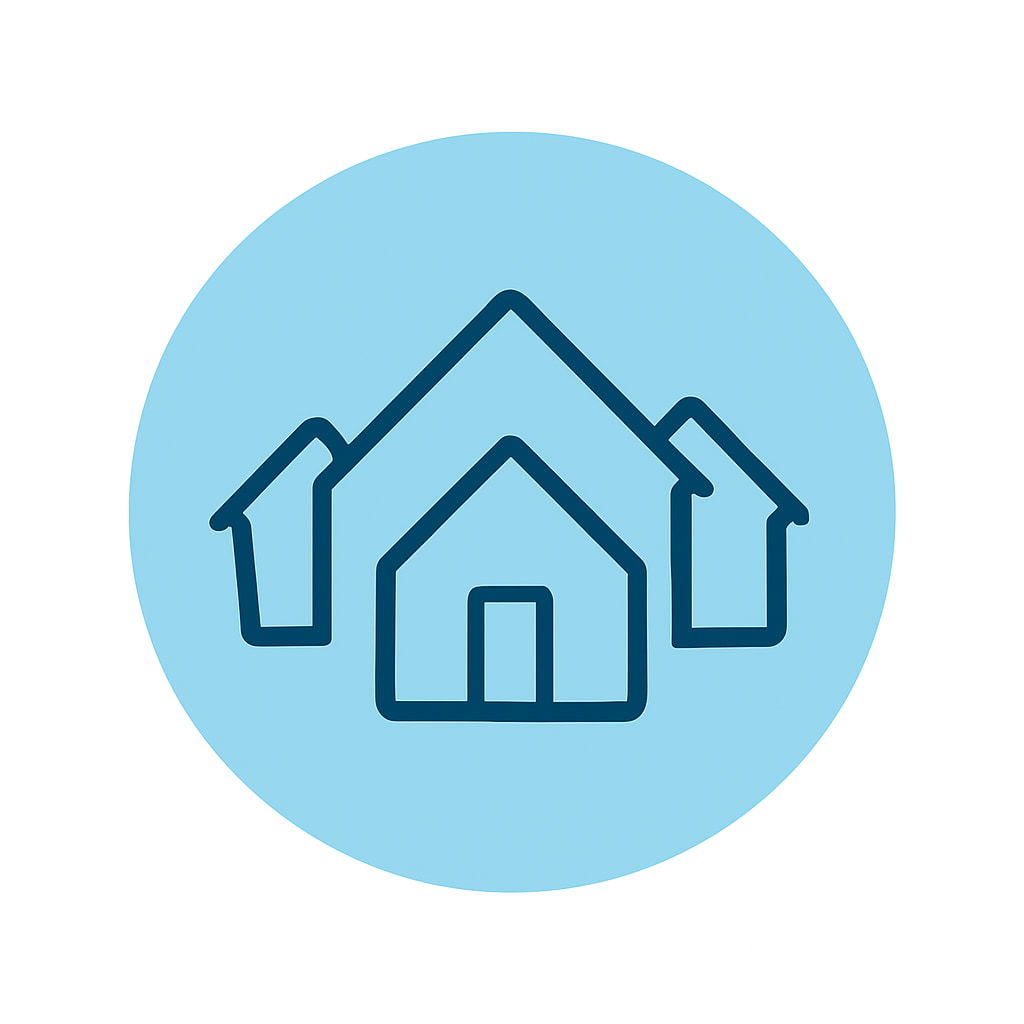 Icon representing diverse property types