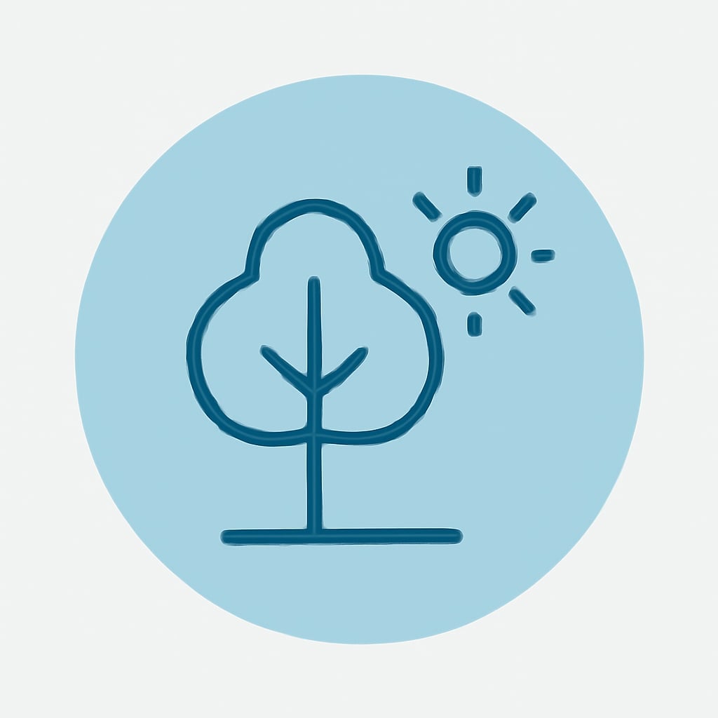 Icon representing nature and space