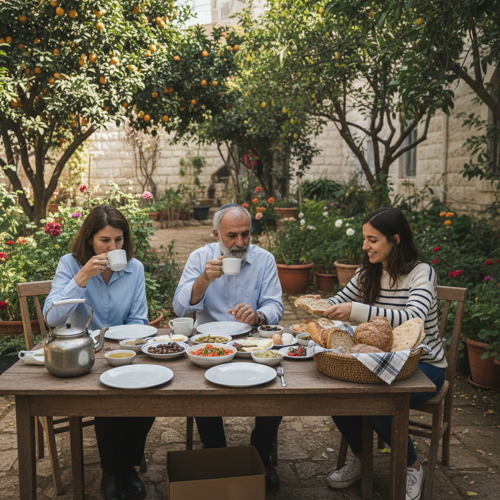 Community gathering in Safed