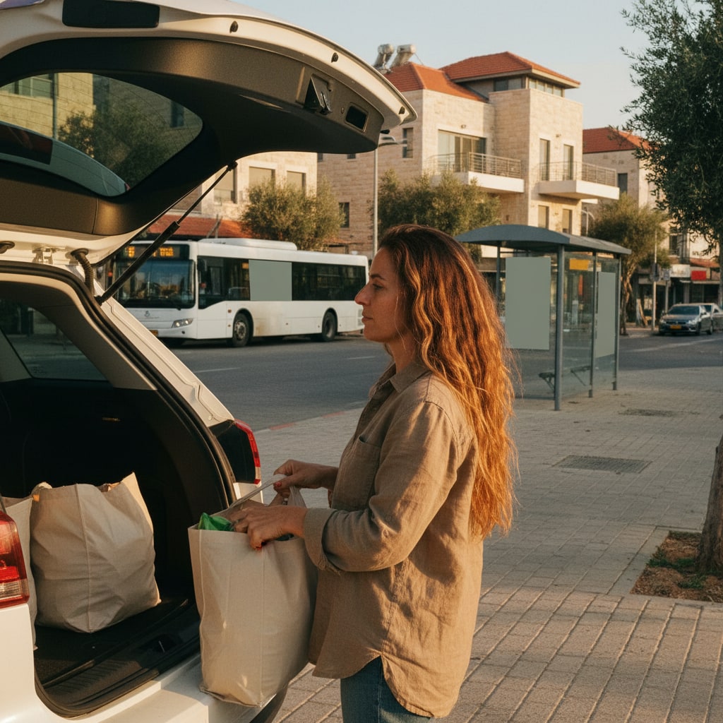 Quiet street scene in Nir Yitzhak