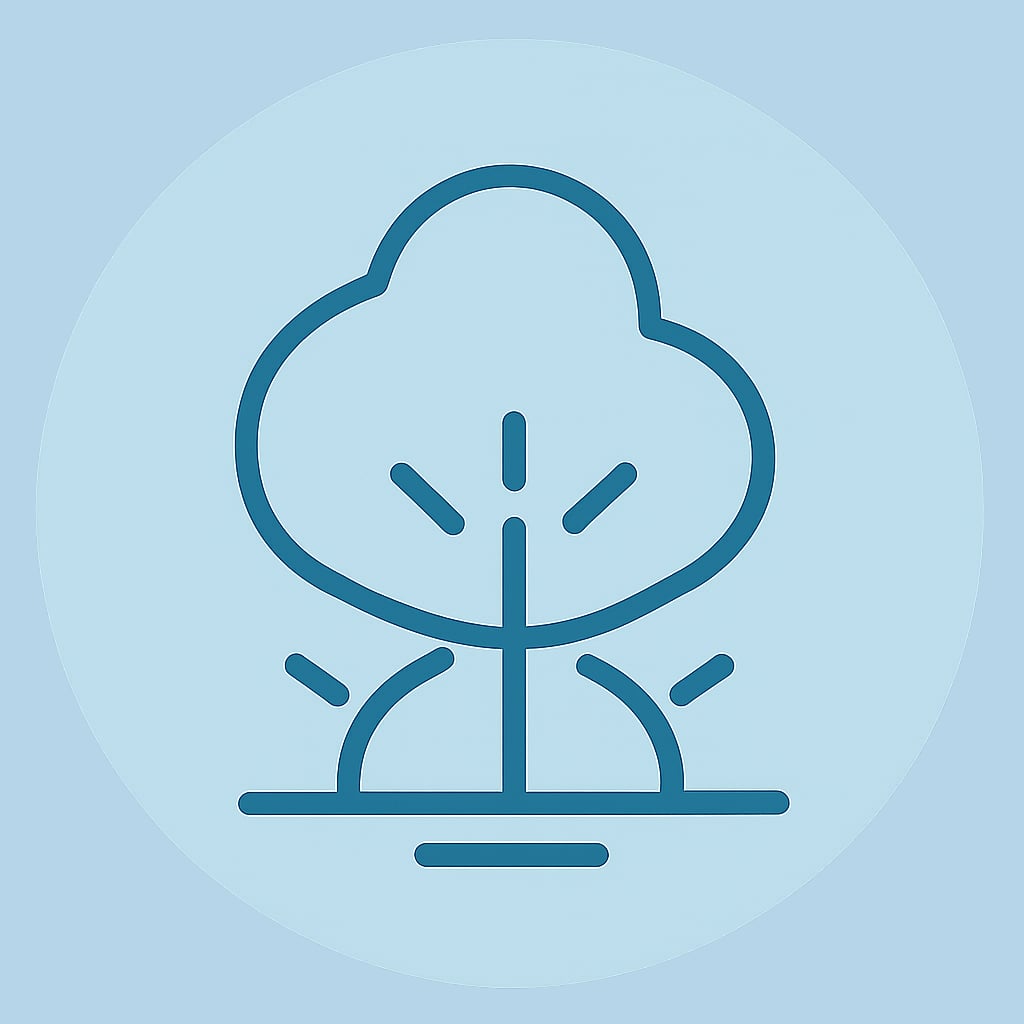 Nature icon representing green spaces