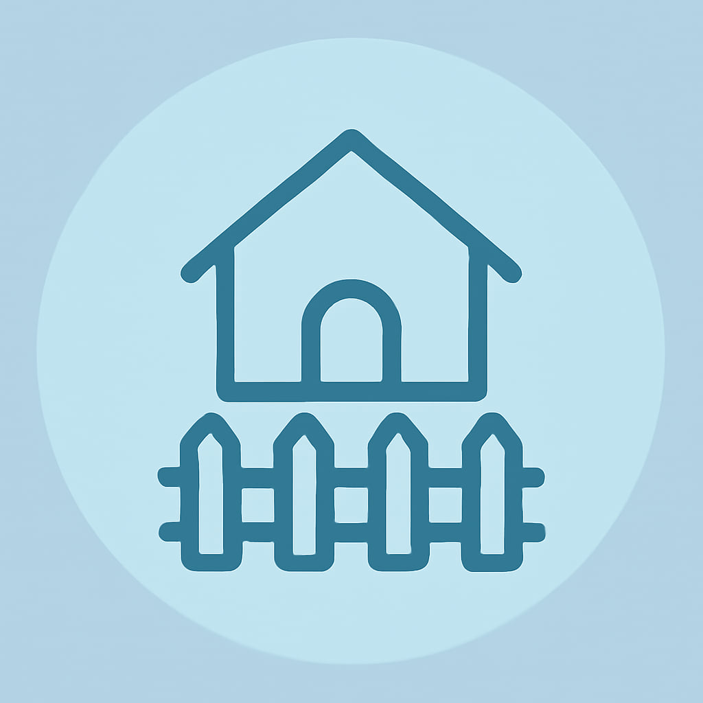 Icon representing space and privacy