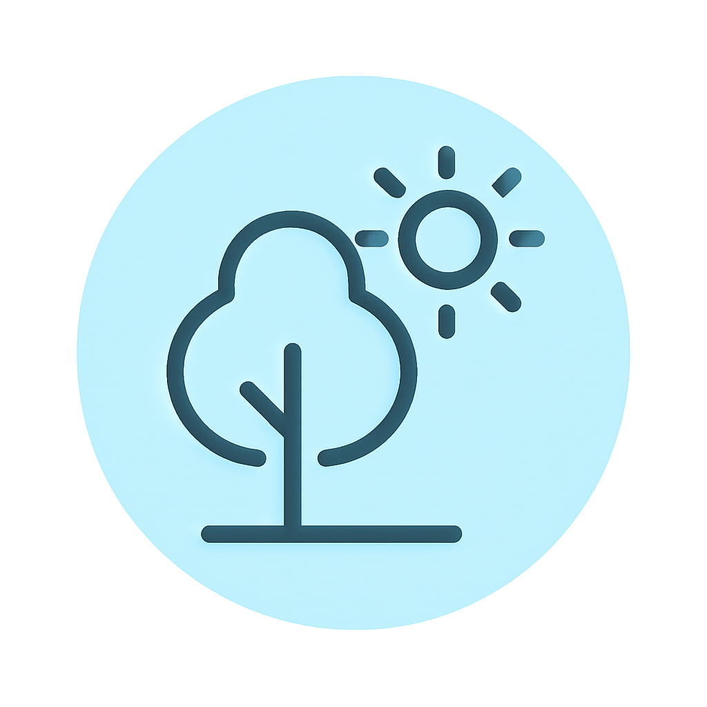 Nature icon depicting greenery and open space