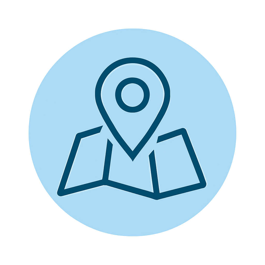 Icon representing practical location