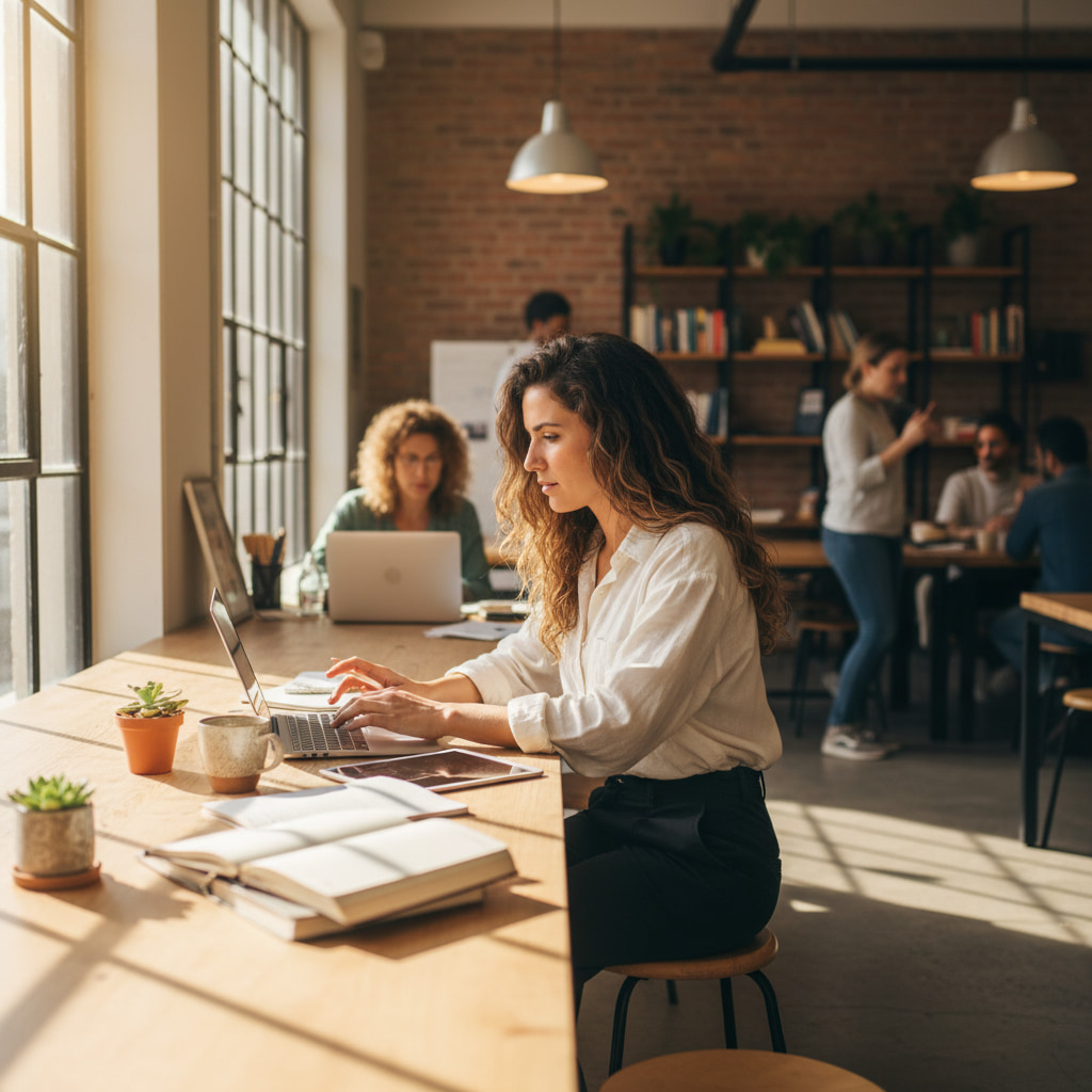 Remote worker in a home office in Migron