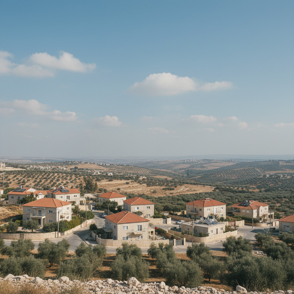 Scenic view of Kedumim in Judea & Samaria