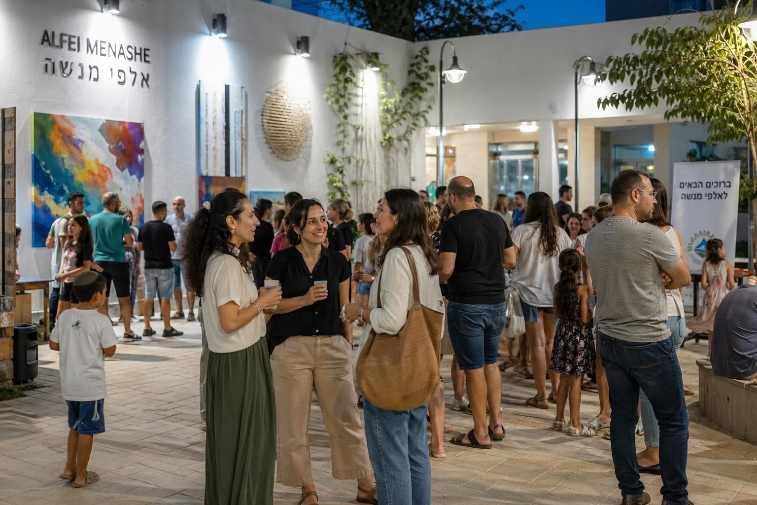Community gathering in Alfei Menashe