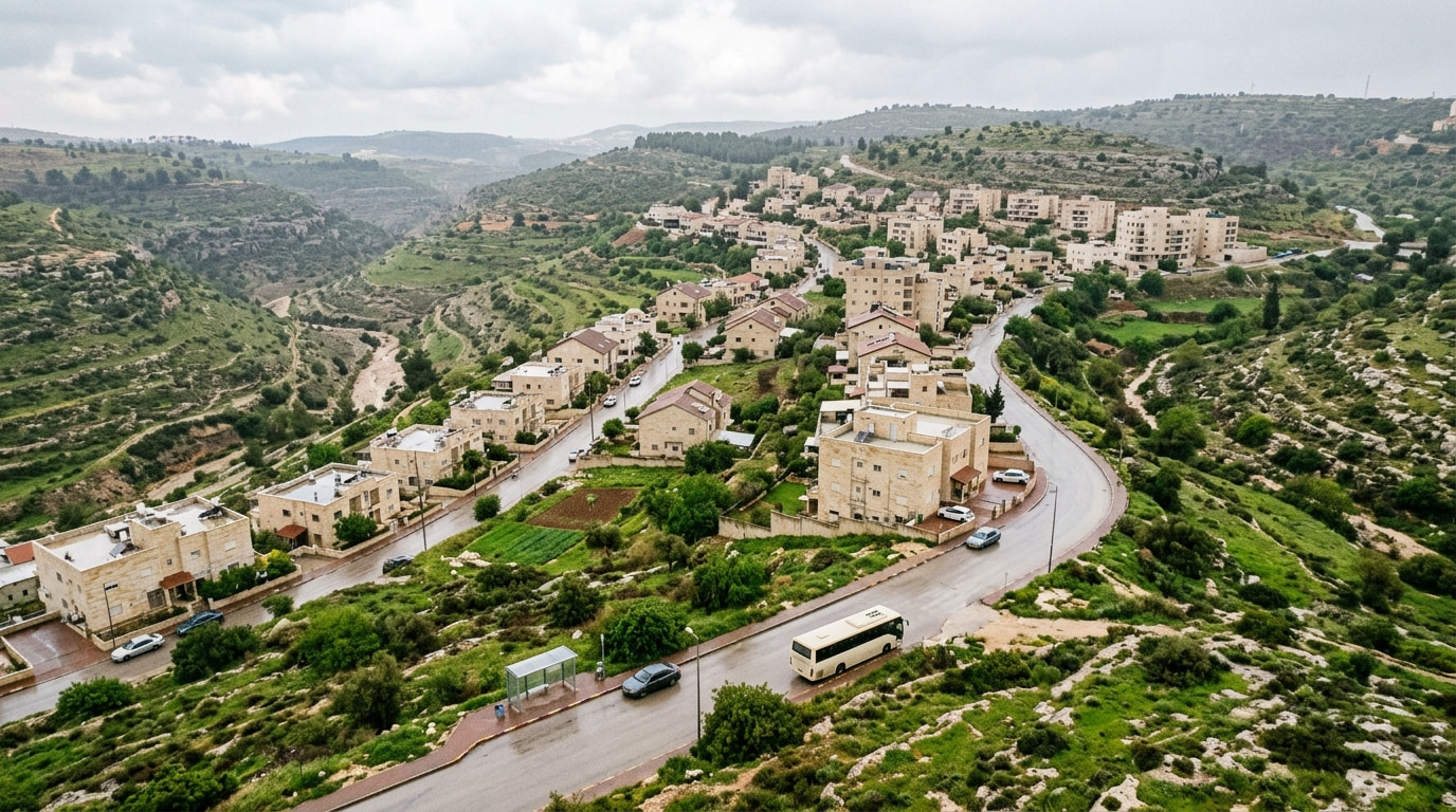 Scenic view of Yafit in Judea & Samaria