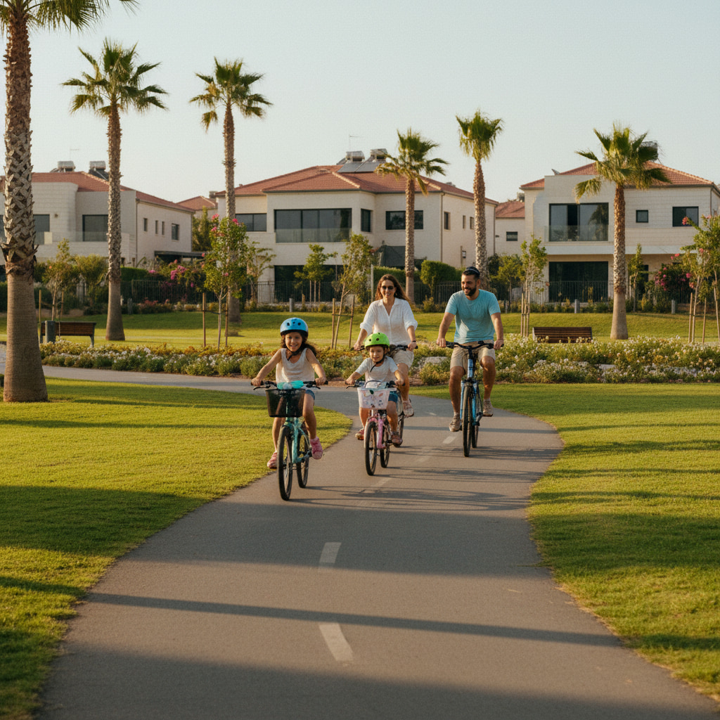 Family enjoying life in Gan Yavne