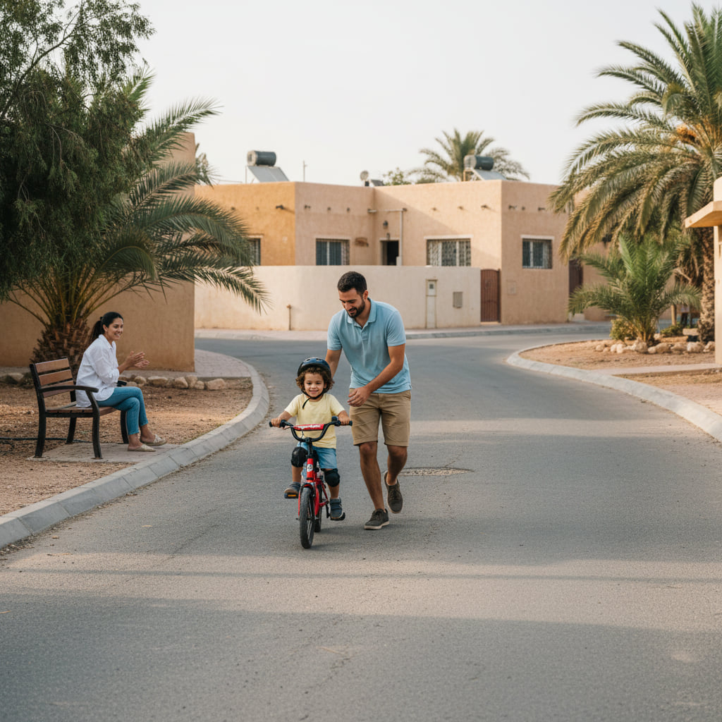 Family enjoying life in Mitzpe Ramon