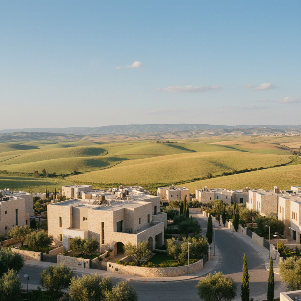 A scenic view of Leshem in Judea & Samaria